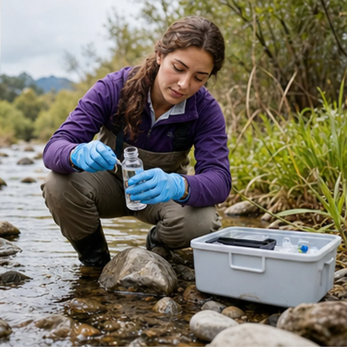 Environmental Scientist at work in a realistic setting.